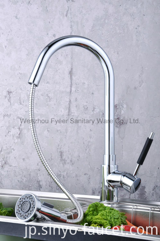 Pull out Spray Brass Kitchen Sink Faucet (QH0784)